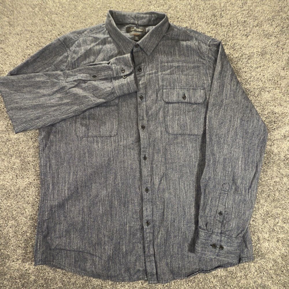 Marc Anthony Men's Shirt Black‎ Iris XXL Luxury Fabric Slim Fit Button Up Down - Picture 2 of 9